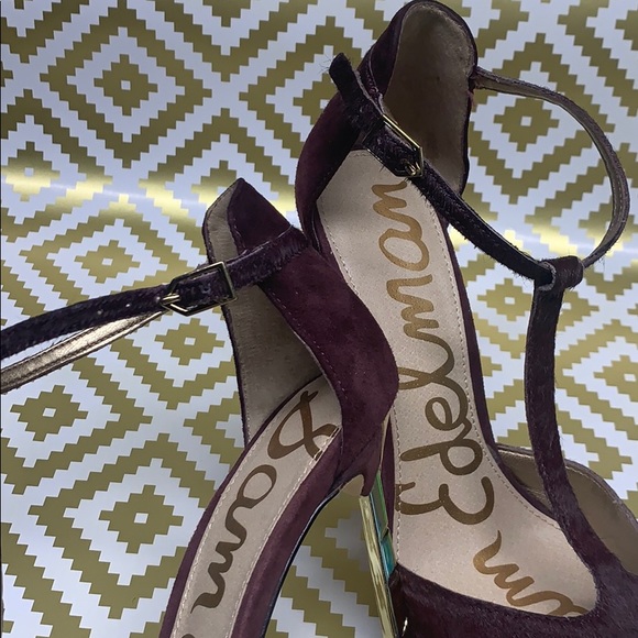 Women’s deep plum Sam Edelman heels - Picture 7 of 13
